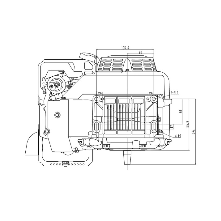 Benzinmotor 14,96 hk 459cc