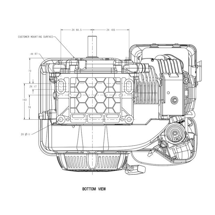 Benzinmotor 13,5 hk Briggs & Stratton