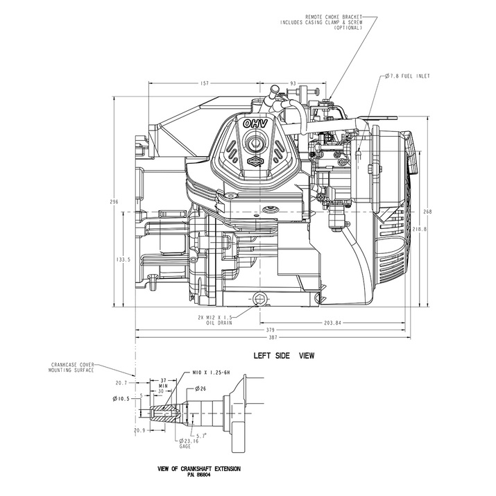 Benzinmotor 13,5 hk Briggs & Stratton