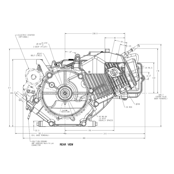 Benzinmotor 13,5 hk Briggs & Stratton