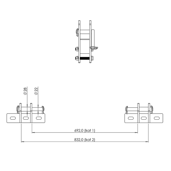 Adapter fra trepunkt til Euro/Trima